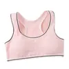 Ropa interior para el desarrollo en stock para niñas, algodón puro, sujetador sin aros, estilo camiseta, para estudiantes de secundaria y preparatoria, sujetador deportivo, transfronterizo