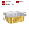 Y*H Caja de Papel de Aluminio Barbacoa Bandeja Rectangular de Papel de Aluminio Pescado a la Parrilla Desechable Para Llevar Lonchera Horneado Gran Capacidad Sanitario