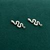 Pingente Acessório Duplo Buraco Signo Serpente Prata Esterlina S925 Conector de Corda Trançada DIY Pulseira Cordão Pingente de Colar