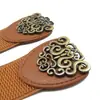 Cinturón negro fino con cintura estrecha y elástico para mujer, estilo coreano, combina con todo, a la moda.