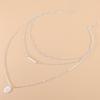 Joyería Transfronteriza Europea y Americana Estilo Frío Elegante Cadena de Cuentas de Cobre Accesorios para Mujer Multicapa Simple Colgante de Lentejuelas Brillantes Collar
