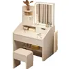 Tocador habitación minimalista moderno mesa de maquillaje para niña pequeña dormitorio principal lujo ligero espejo de alta gama mesa de maquillaje para apartamento pequeño
