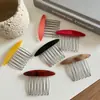 Pente de Cabelo Novo, Liso e Moderno, com Toque de Luxo, Pente Oval Invertido, Presilha Lateral Simples, Acessório de Cabelo Versátil para Meninas