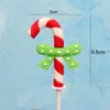 Decoração de Bolo de Natal Plástico Macio Papai Noel Boneco de Neve Árvore Caixa de Presente Rena Boneca Enfeites Decoração de Sobremesa