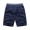 Shorts de Praia Masculino Tendência 100% Algodão Nova Moda Shorts de Cinco Pontos Caimento Solto Roupa de Casa Casual para Uso Externo