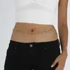 Accesorios de Venta Caliente Transfronterizos, Cadena de Cintura con Pedrería de Corazón de Tres Capas, Moda y Sencilla, Cadena Corporal de Perlas Sexy para Mujer