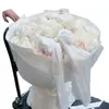 Nuevo Hilo Perlado de Pera Francesa Tela Satinada Nieve Ramo de Flores Decoración de Moño DIY Atmósfera Hilo de Serpentina de Seda