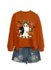 Amazon eBay sitio independiente moda divertida linda sudadera de mujer con estampado de leopardo lazo fantasma murciélago gato