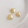 Colgante Corazón Durazno Brillante Sólido Relleno de Oro de 14K Encanto de Corazón de Moda Colgante de Joyería para Pulsera Collar DIY