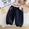 Roupas de Inverno para Meninas Estilo Princesa da Floresta Desenho Animado Gato Kt Calça com Forro de Lã 25 Nova Xadrez Renda Quente Estilo Coreano Leggings