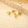 Pendientes de Mariposa Nuevos Transfronterizos para Mujer Diseño de Nicho Ins Pendientes Dulces Elegantes Pendientes de Acero Inoxidable Chapados en Oro de 18K