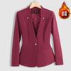 Cajero de Recepción de Hotel Mesero de Catering Ropa de Trabajo para Mujer Forro Polar Grueso Invierno Cálido Traje de Mujer traje