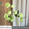 Rosa Rizada de Rama Alta de 6 Cabezas, Rosa Montaña Nevada, Accesorios para Fotografía de Bodas, Flores Artificiales, Arreglo Floral de Techo de Escenario, Flores de Seda