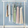Perchero de Pie Color Crema para Sala de Estar, Estante de Almacenamiento y Colgado de Ropa, Perchero Sencillo con Ruedas para Dormitorio de Estudiante