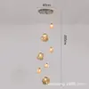 Lámpara de araña minimalista con diseño de bloques de hielo para restaurante, lámpara de araña de escalera dúplex, lámpara de entrada sencilla con barra de lava para dormitorio y mesita de noche.