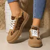 Transfronterizo Primavera Nuevo Casual Zapatos de Argán Versátiles Zapatos Deportivos para Mujer Suela Gruesa Zapatos de Plataforma Color Bloque Retro Zapatos de Entrenamiento Alemanes Talla Grande