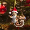Nuevo Adorno Colgante de Animales Planos de Acrílico Transfronterizo Mundo Animal Fiesta Navideña Decoración de Árbol de Navidad Colgante Dibujos Animados