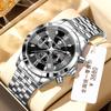 Binbang Reloj Genuino para Hombre Casual Multifuncional Impermeable Moderno de Negocios Versión Coreana Reloj Luminoso Reloj de Cuarzo para Hombre