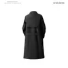 Nuevo Abrigo de Otoño 2026 para Hombre de Color Sólido Holgado de Doble Botonadura de Longitud Media Chaqueta Cortavientos Casual de Moda Juvenil