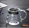 Cafetera de vidrio con filtro de fresa, venta al por mayor, para compartir café