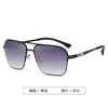 Nuevas Gafas de Sol Ultraligeras Acero Inoxidable Doble Puente Sin Tornillos Hombres Gafas de Sol Avanzadas Gafas de Sol
