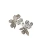 Brincos de Flor de Zircônia de Luxo Leve Retrô de Nicho, Brincos de Flor da Moda para o Dia a Dia, Novos Brincos de Luxo Leve para Mulheres