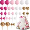 Bolas Decorativas Populares para Bolo Transfronteiriças 32 Peças Combinação de 4 Cores Festa de Aniversário Decoração de Bolo de Casamento Plug-in Estoque Pronto