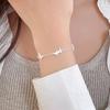 Pulsera de plata de ley 925 con diseño de hada y mariposa bajo el árbol de Banyan, para mujer, con temperamento suave, sentido avanzado, plata lisa, nueva pulsera de regalo