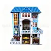 Villa grande con balcón, villa pequeña de estilo europeo, casa pequeña de estilo occidental, suministros para maquetas de papel, villa grande, pabellón, torre, edificio
