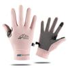 Q016 Guantes de Ciclismo de Primavera y Verano para Hombre, Delgados, para Pesca, Fitness, Seda de Hielo, de Piloto, con Dos Dedos al Descubierto