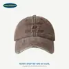 Gorra de Béisbol para Hombre, Estilo Vintage Lavado, Gorra con Bordado de Letras Retro Americano, Marca de Moda para Mujer, Sombrero Casual Versátil para Pareja
