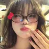 Subcultura Estilo Y2K Chica Picante Dulce Fresca Moño Gafas de Prescripción Chica Dulce Lindo Dibujo Animado Gato Kitty Gafas Decorativas