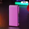 2023 alto valor de color luminoso doble arco carga USB encendedor personalidad creativa a prueba de viento red social encendedor venta al por mayor