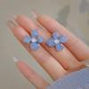 Pendientes de cristal con flores para mujer, ligeros, lujosos, de alta gama, con diseño de nicho Mori, nuevo estilo 2023