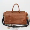 Bolsa de Viaje Retro para Hombre Bolso de Hombro Cruzado Equipaje de Gran Capacidad Estilo Europeo y Americano Bolso de Mano Bolsa de Viaje Bolsa de Gimnasio Moderno
