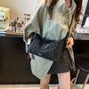 Bolso Grande de Mujer 2025 Nuevo Estilo Simple y Versátil Bolso de Hombro Cruzado Textura Mate Bolso Tote para Estudiante Universitaria y Viajero