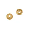 Contas Espaçadoras Redondas para Tampas de Panela Atacado, Cor Preservada Banhada a Ouro 18K Espaçadores para Colar Pulseira de Pérolas DIY, Contas Espaçadoras Redondas