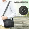 Bolso de Hombro de Moda para Hombre de Cuero Genuino, Simple, Casual, Bolso Cruzado de Alta Gama, Bolso de Hombro Horizontal de Piel de Vaca de Gran Capacidad al por Mayor