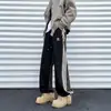 Calça de moletom esportiva patchwork estampa de leopardo hip-hop americana para homens e mulheres, marca moderna de corte solto, calça casual com listras drapeadas para dança de rua hip-hop