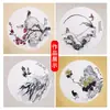 Cartulina de Papel de Arroz Crudo Engrosado para Caligrafía y Pintura Tradicional China, Formas Rectangulares y Redondas, Cartulina Suave, Papel de Arroz Semi-Crudo para Pinceladas Finas