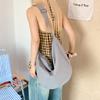 Bolso Tote para Viajes Perezosos Mujer 2025 Nueva Moda Más Fácil de Combinar Gran Capacidad Bolso de Hombro Cruzado Bolso de Cuadros para Mujer Bajo el Brazo