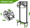 Soporte para Tubo de Agua de Jardín de Alta Resistencia Hierro Desmontable Soporte para Manguera Colgador Vertical para Tubo de Agua Estante Almacenamiento Manguera Césped