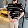 Camiseta Urbana de Moda con Cuello Redondo, Manga Corta, Estilo Japonés, para Hombres Jóvenes, Verano