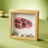 Fortuna, Prosperidad, Salud, Riqueza, Alcancía con forma de Calabaza para Ahorrar Monedas, Marco de Fotos 3D, Decoración para Casa Nueva, Regalo de Inauguración