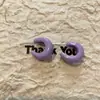 Pendientes con Forma de Letra C de Colores Dulces para Mujer Coreanos Simples Versátiles de Celebridad de Internet Lujo Accesible Diseño de Nicho Pendientes Elegantes
