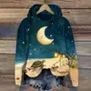 Sudadera con capucha para mujer Cross3D Digital Estilo Nuevo Estampado de Patrón Natural Realista Sudadera con capucha y cordón Venta al por mayor