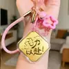 Llavero de Oro Puro 999, Princesa del Tesoro, Colgante de Buena Fortuna, Amuleto, Regalo, Admite Personalización al por Mayor