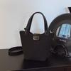 Bolso Texturizado para Mujer 2025 Otoño Nuevo Estilo de Alta Apariencia Moda Bolso Cubo Estilo Extranjero Bolso de Hombro Cruzado