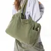 Bolsa de lona grande para mujer, nueva colección de otoño 2026, adecuada para la escuela y el trabajo, bolso de hombro o cruzado de gran capacidad