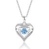 Collar con Colgante de Corazón Vibrante Pie de Plata de Ley 999 para Mujer Hebilla Corazón a Corazón Regalo de San Valentín Inteligente Japón y Corea del Sur